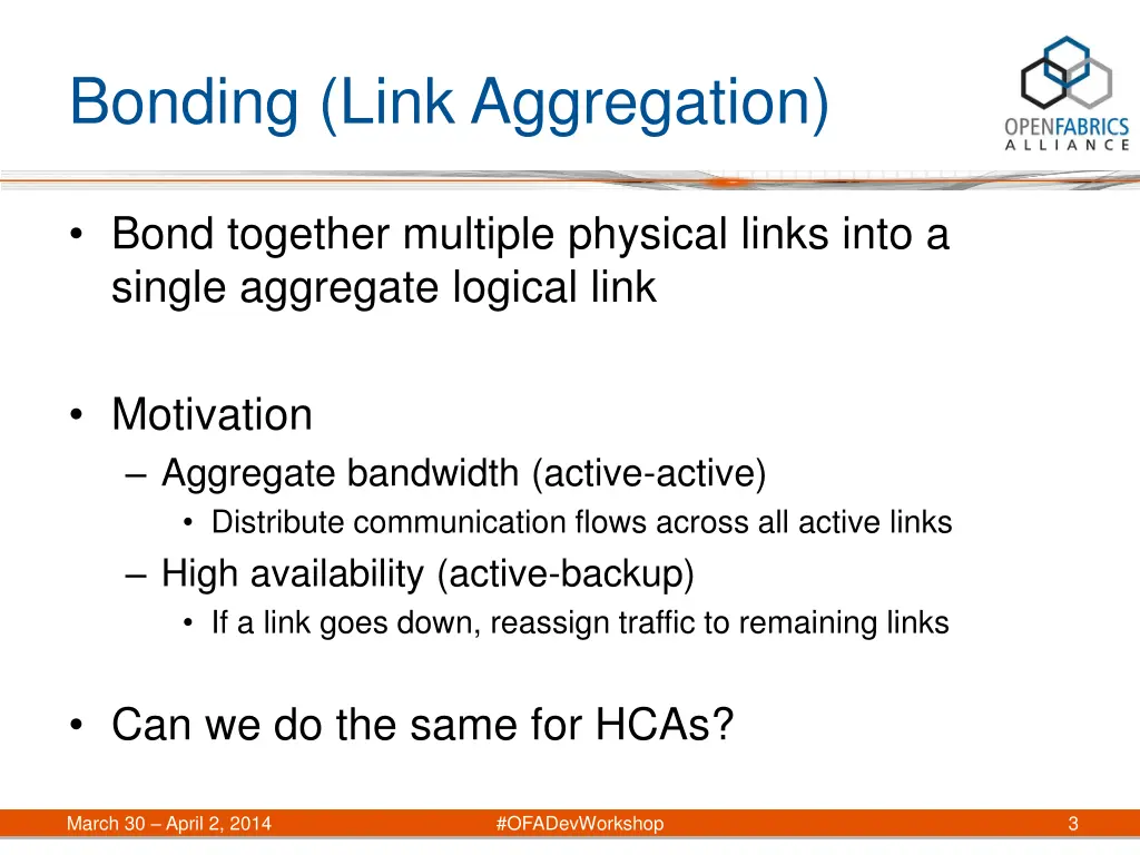 bonding link aggregation