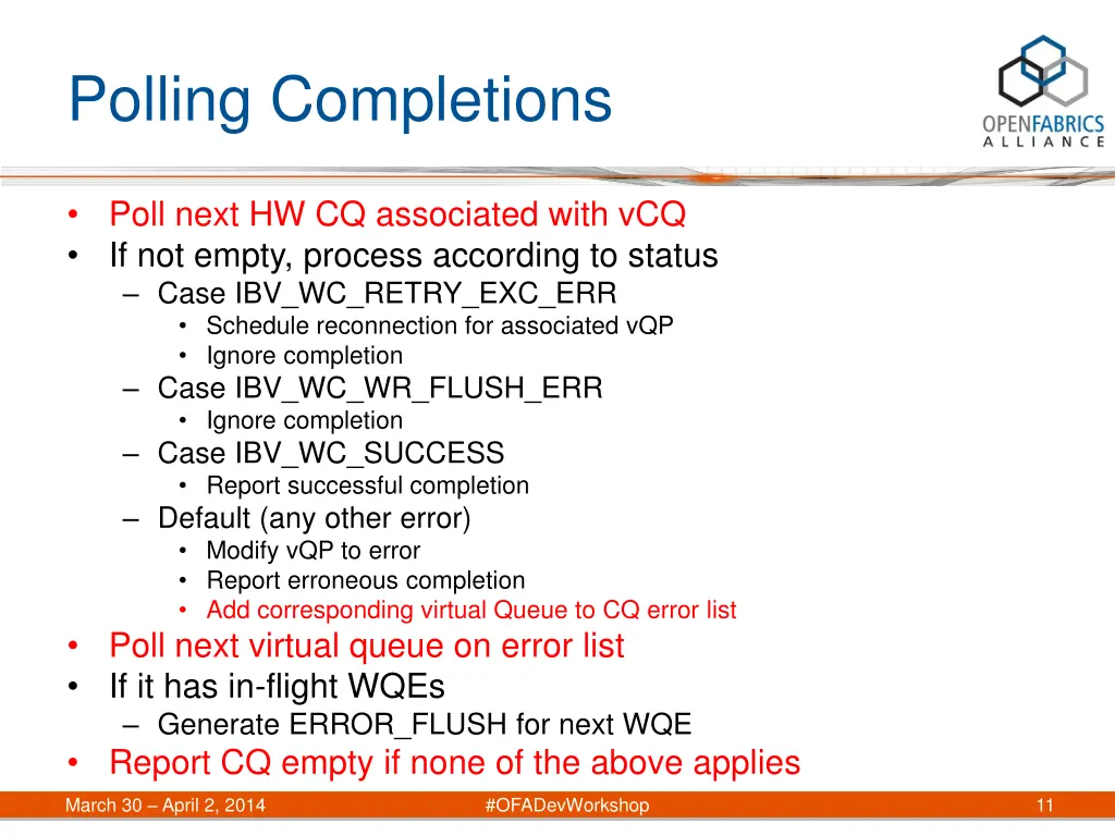 polling completions