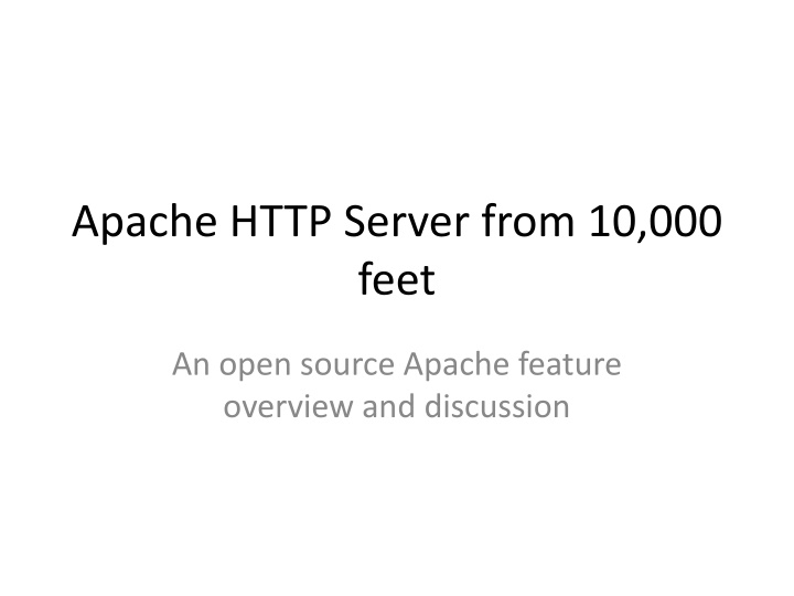 apache http server from 10 000 feet