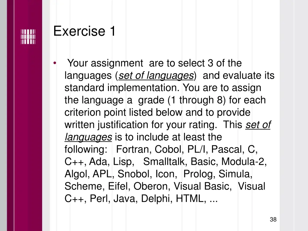 exercise 1