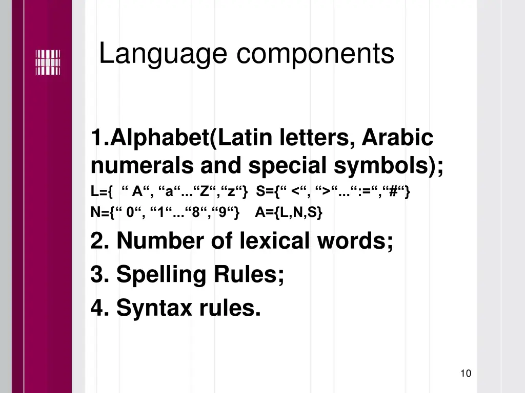 language components