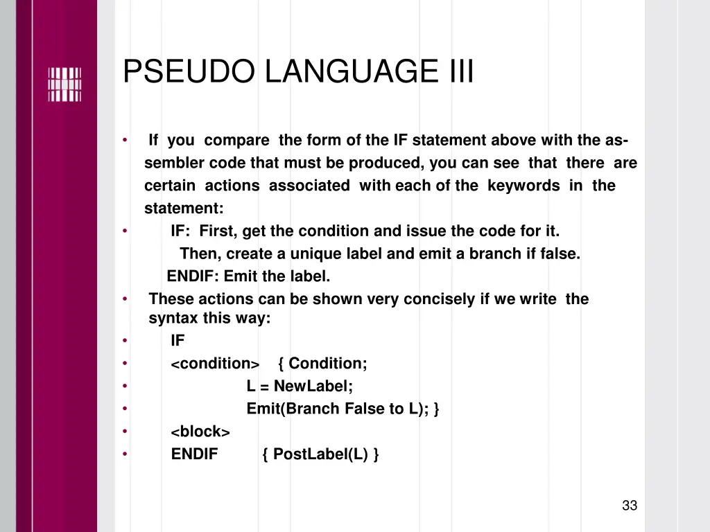 pseudo language iii