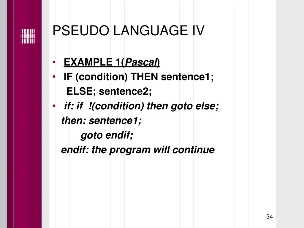 pseudo language iv