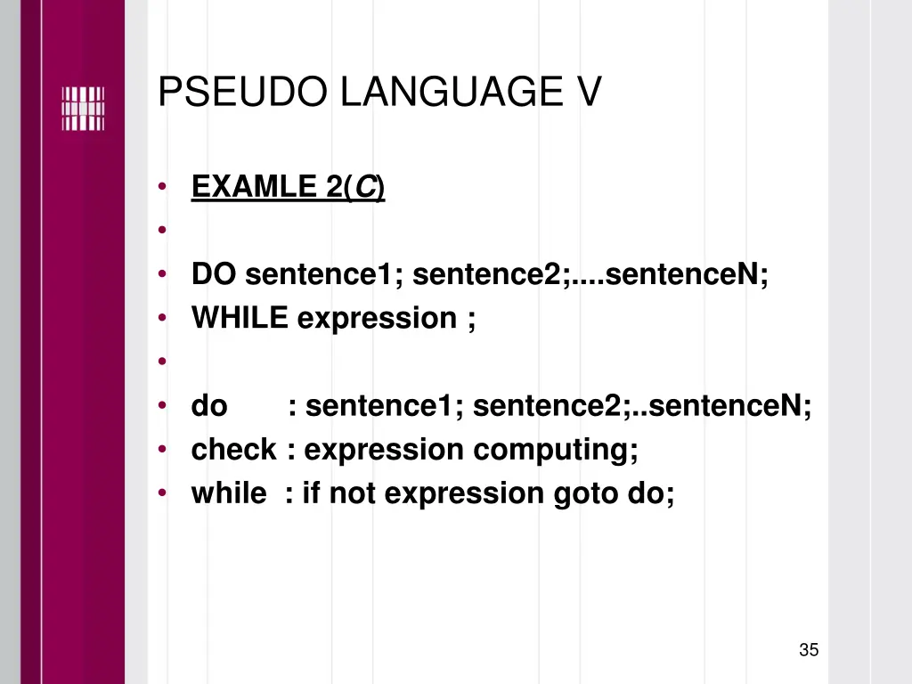 pseudo language v