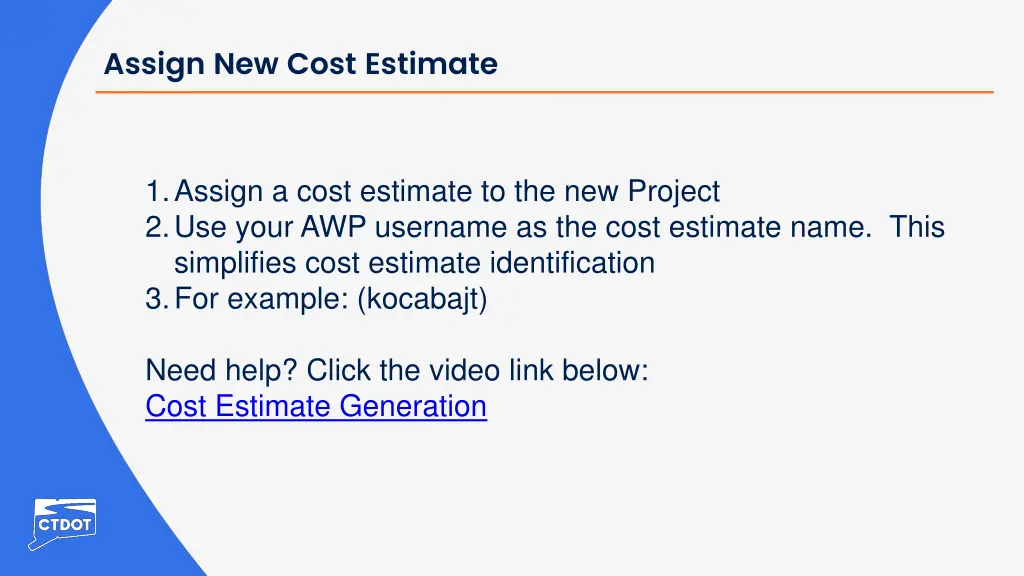 assign new cost estimate