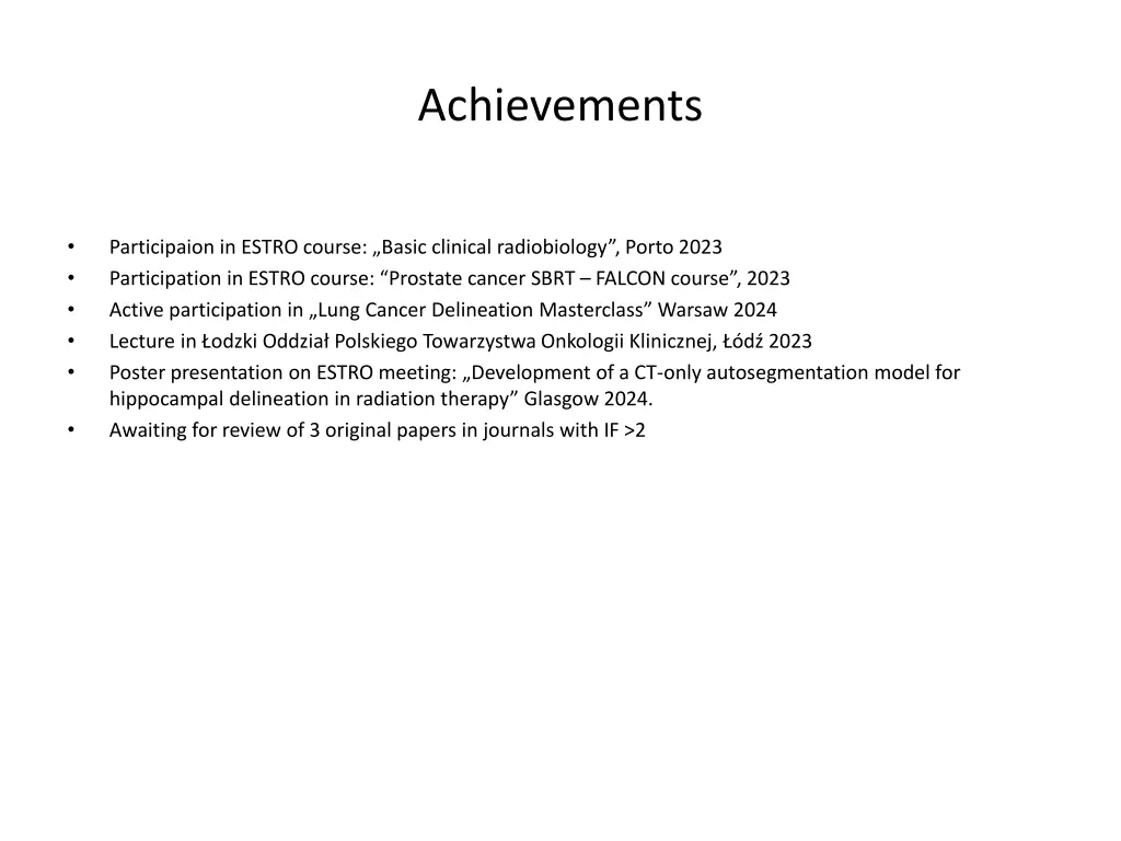 achievements