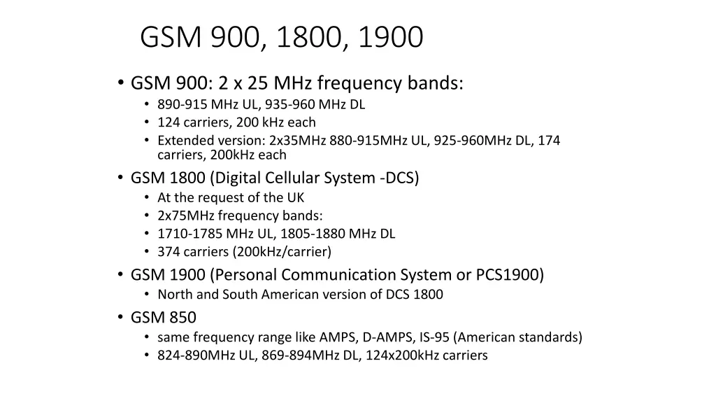 gsm 900 1800 1900