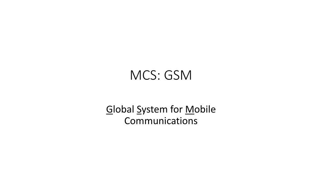 mcs gsm