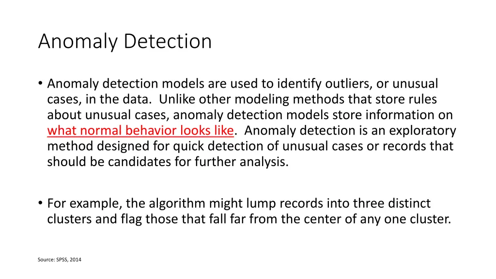 anomaly detection