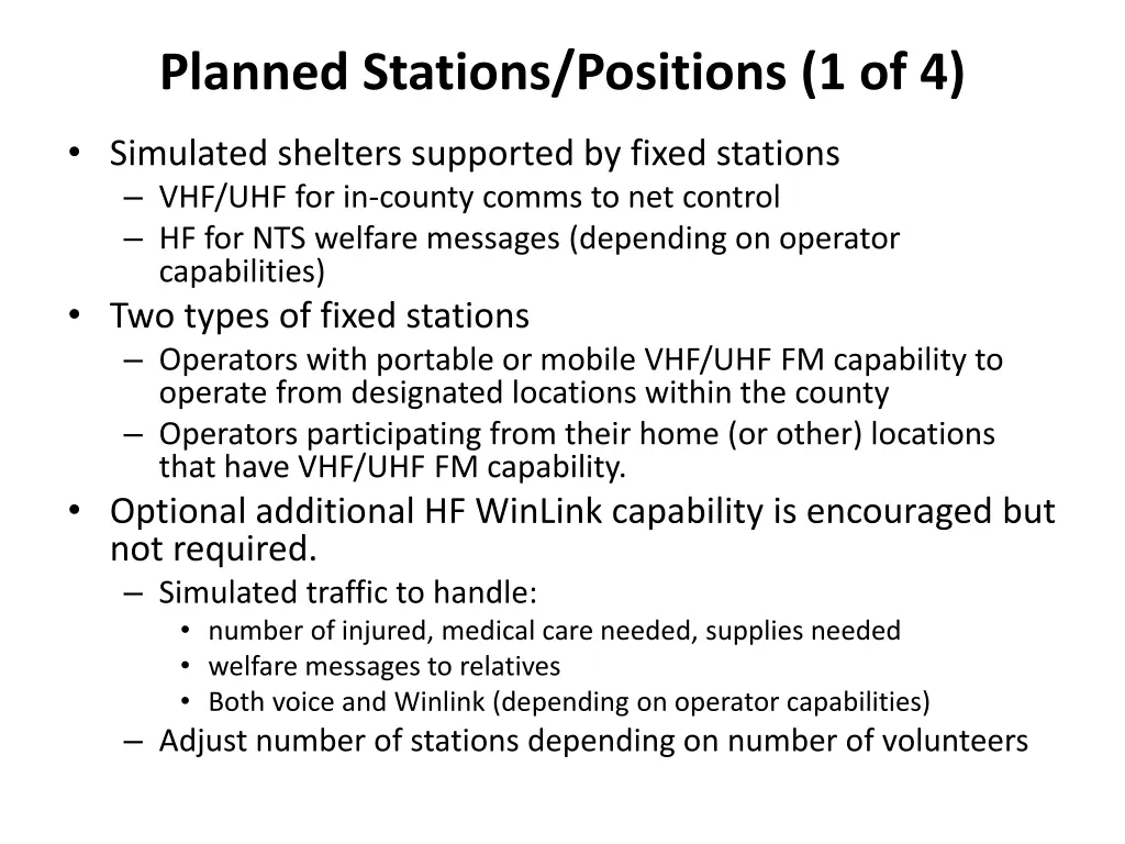 planned stations positions 1 of 4