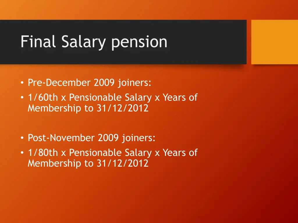 final salary pension 1