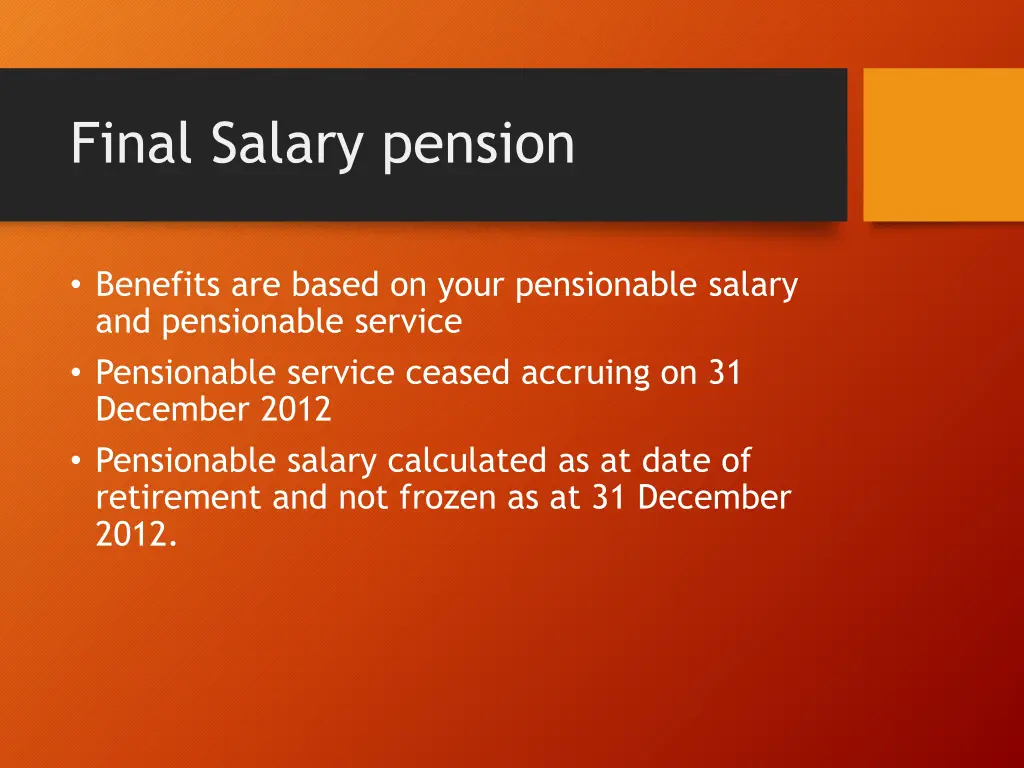 final salary pension