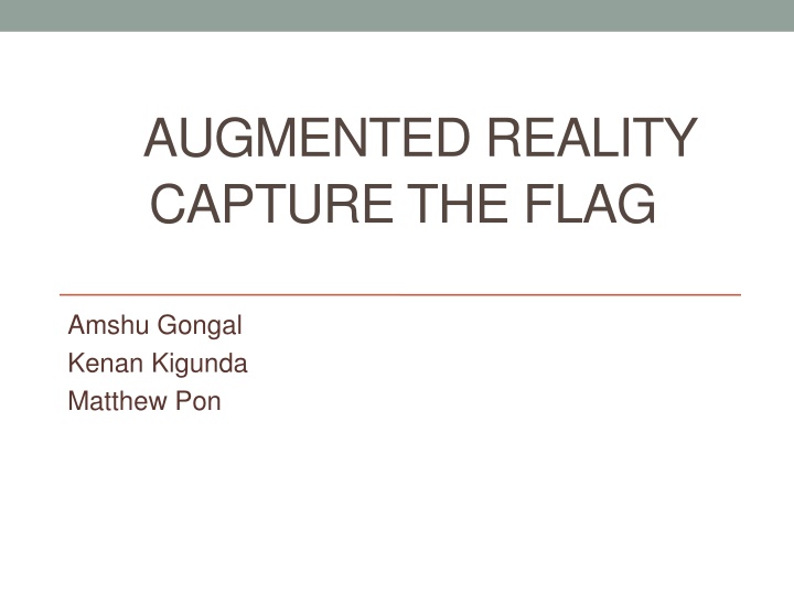 augmented reality capture the flag