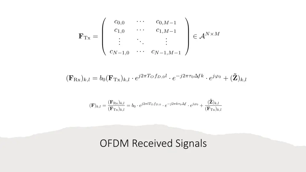 ofdm received signals
