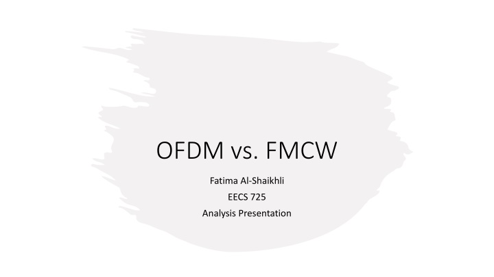 ofdm vs fmcw