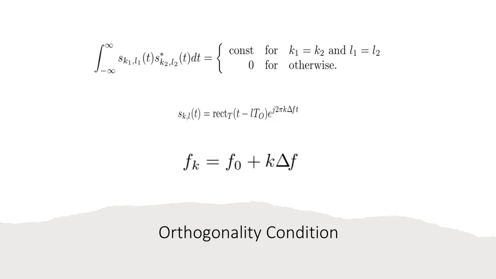 orthogonality condition