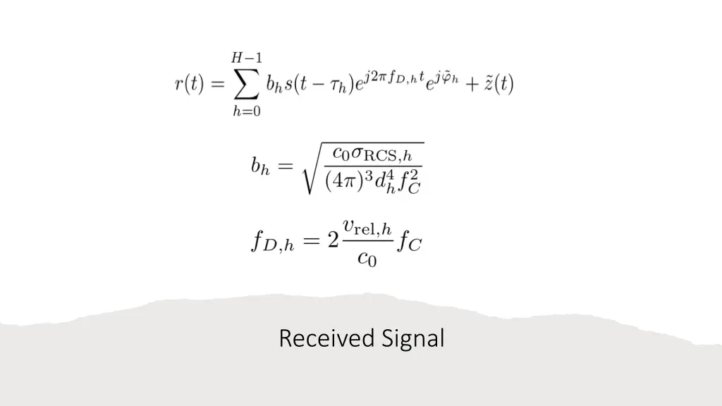 received signal
