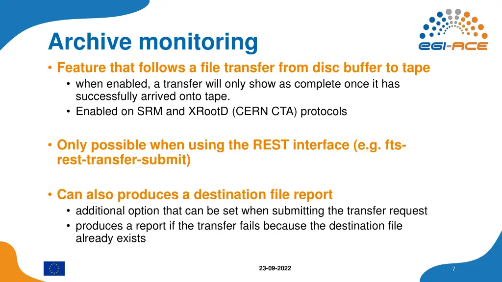 archive monitoring feature that follows a file
