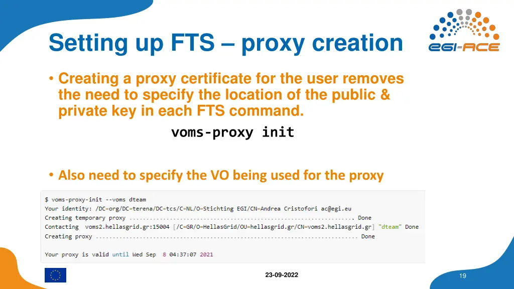 setting up fts proxy creation