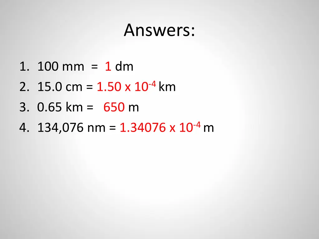 answers