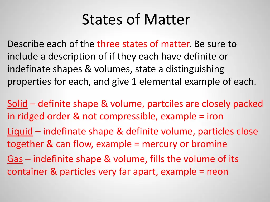 states of matter 1