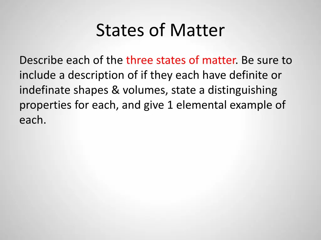 states of matter