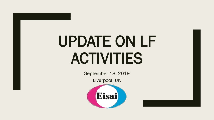 update on lf update on lf activities activities