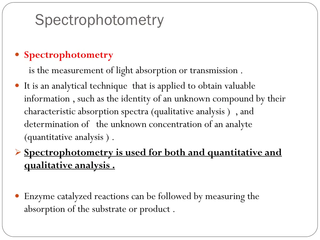 spectrophotometry 1