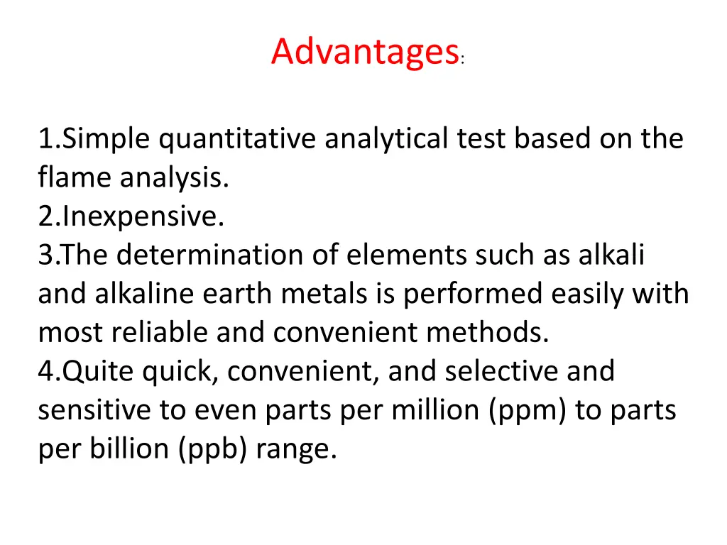advantages
