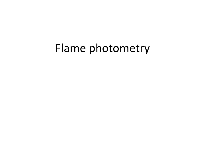 flame photometry