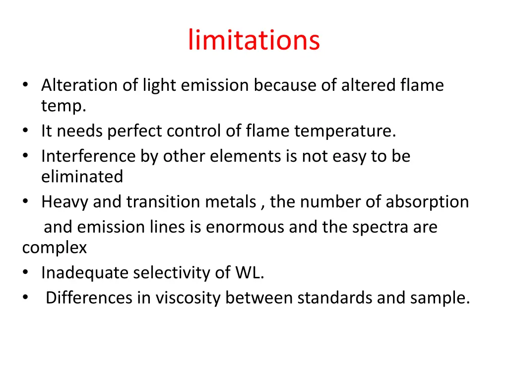 limitations