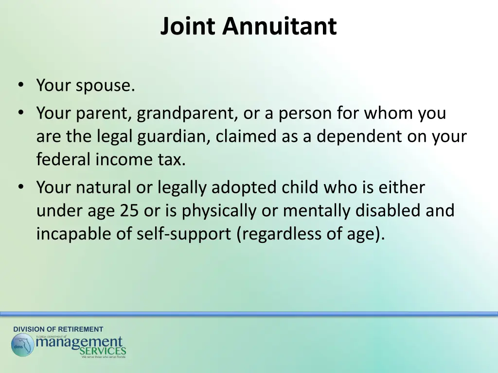 joint annuitant