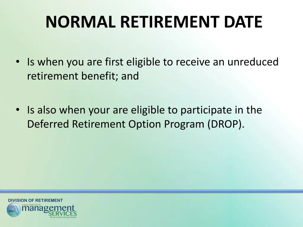 normal retirement date