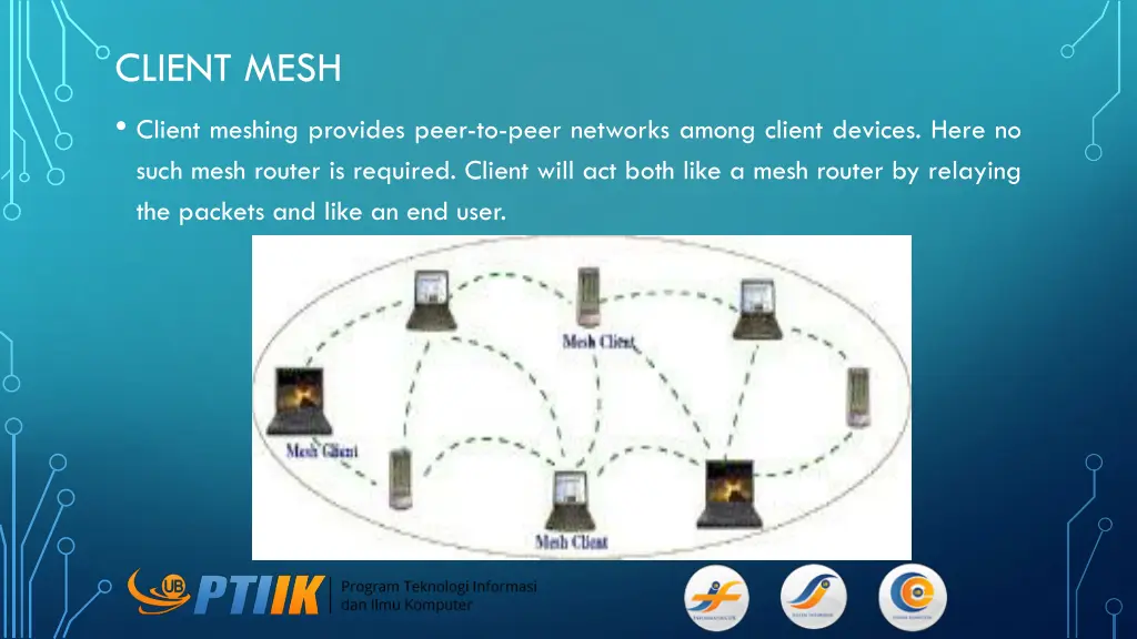 client mesh client meshing provides peer to peer