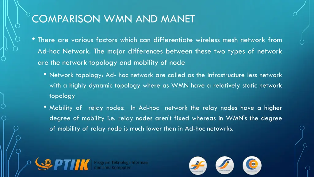 comparison wmn and manet