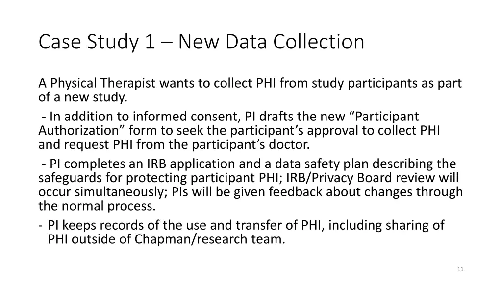 case study 1 new data collection