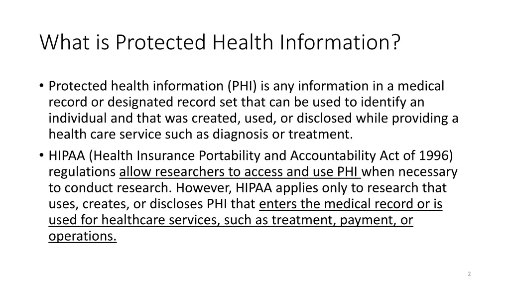 what is protected health information