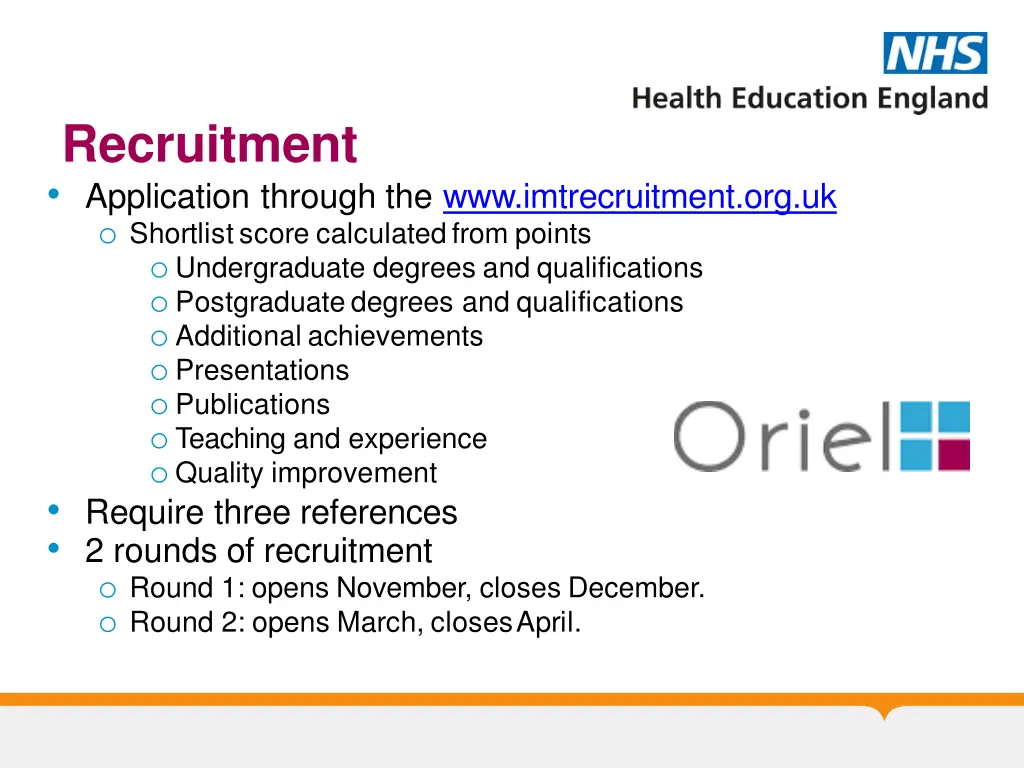 recruitment application through