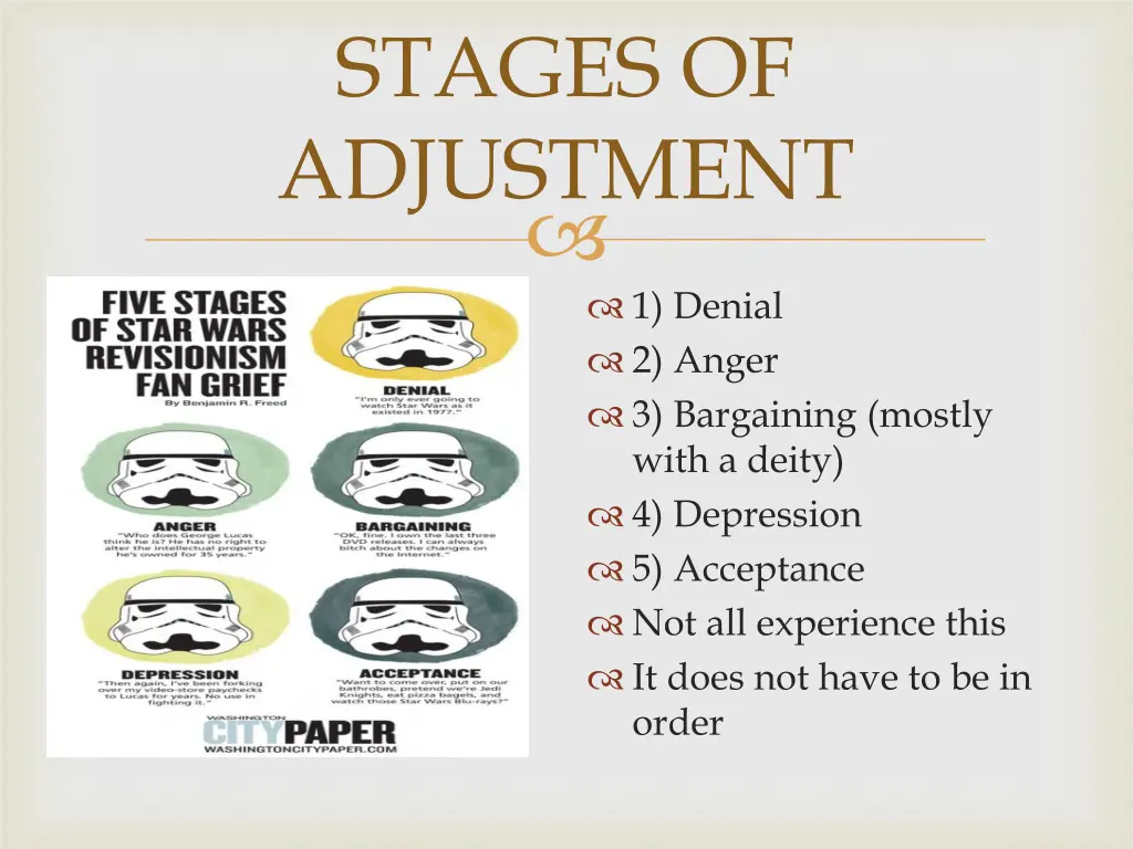 stages of adjustment