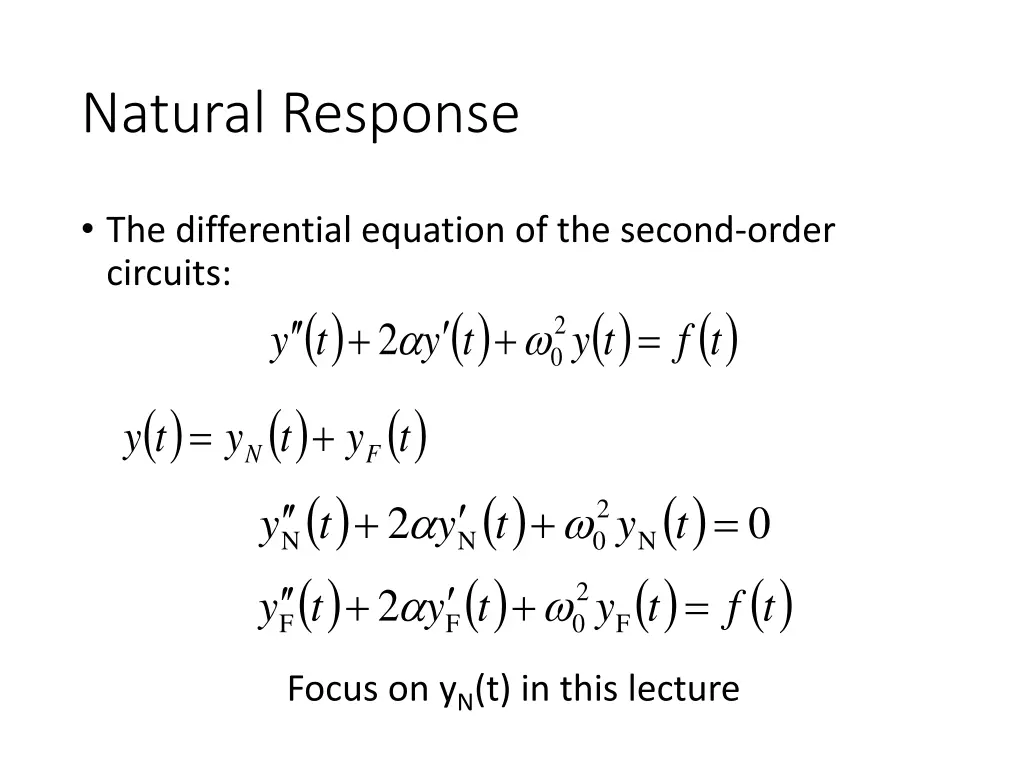natural response 1