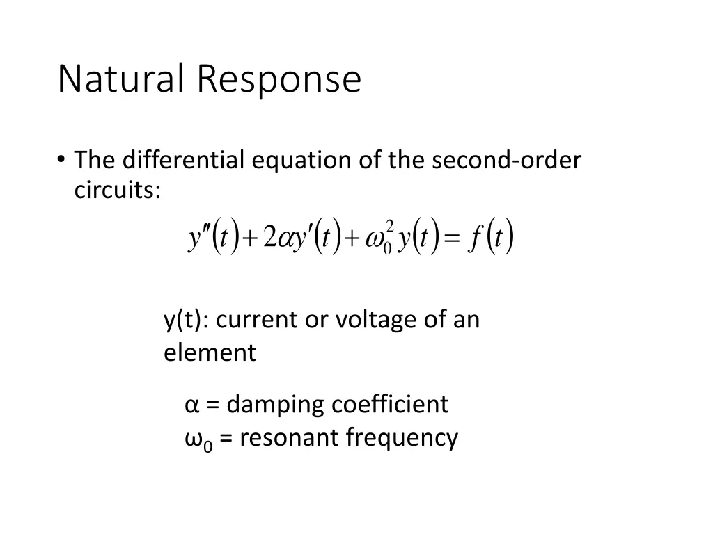 natural response