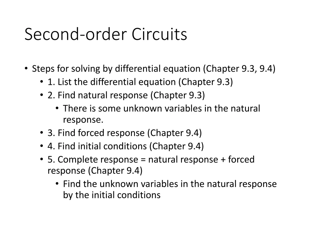 second order circuits 1