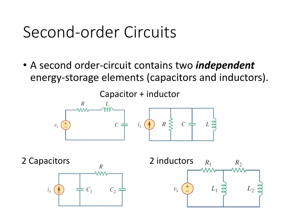 second order circuits