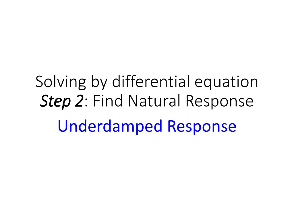 solving by differential equation step 2 step 2