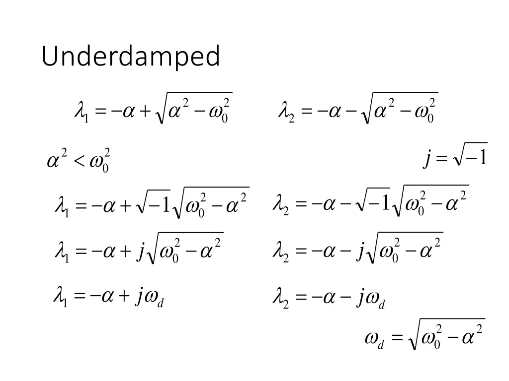 underdamped
