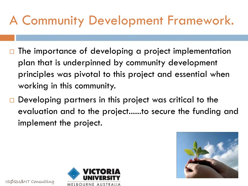 a community development framework