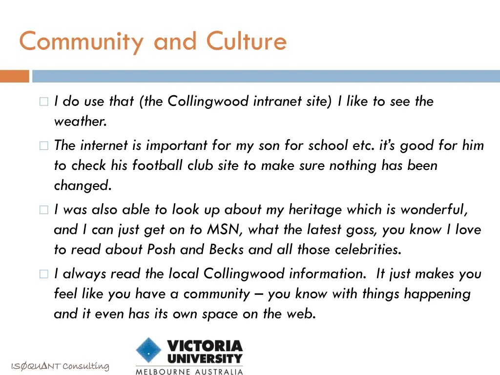community and culture