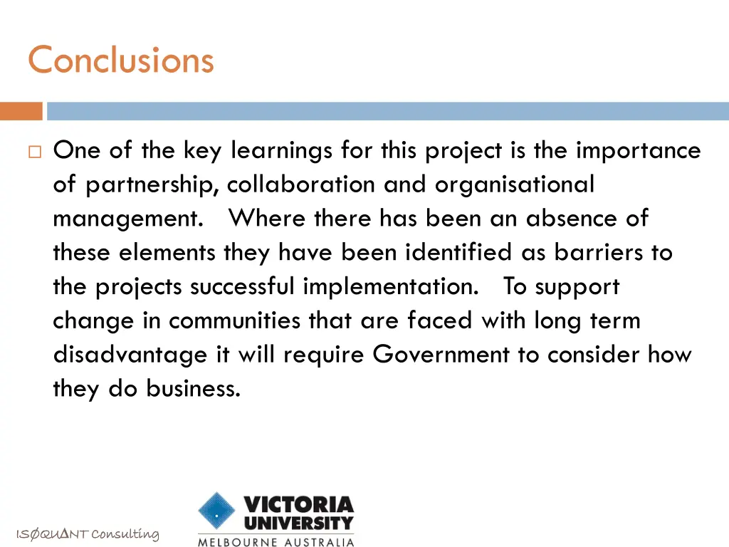 conclusions