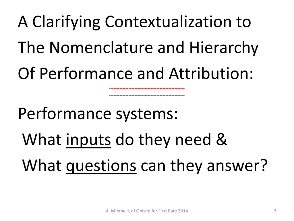 a clarifying contextualization