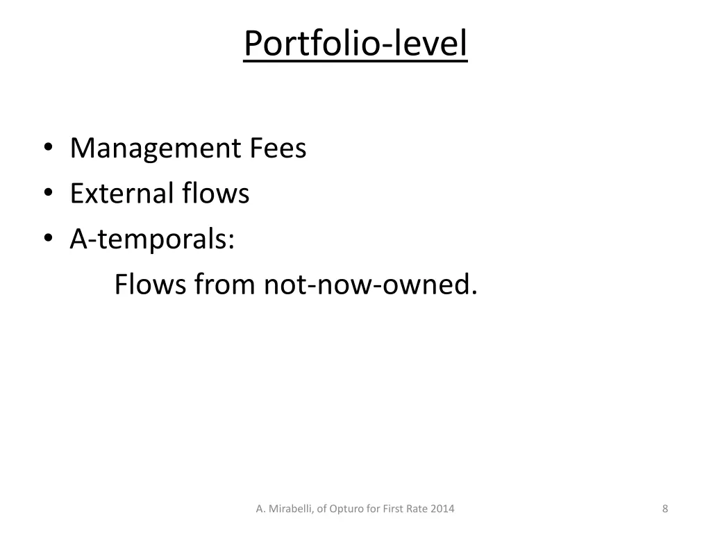 portfolio level